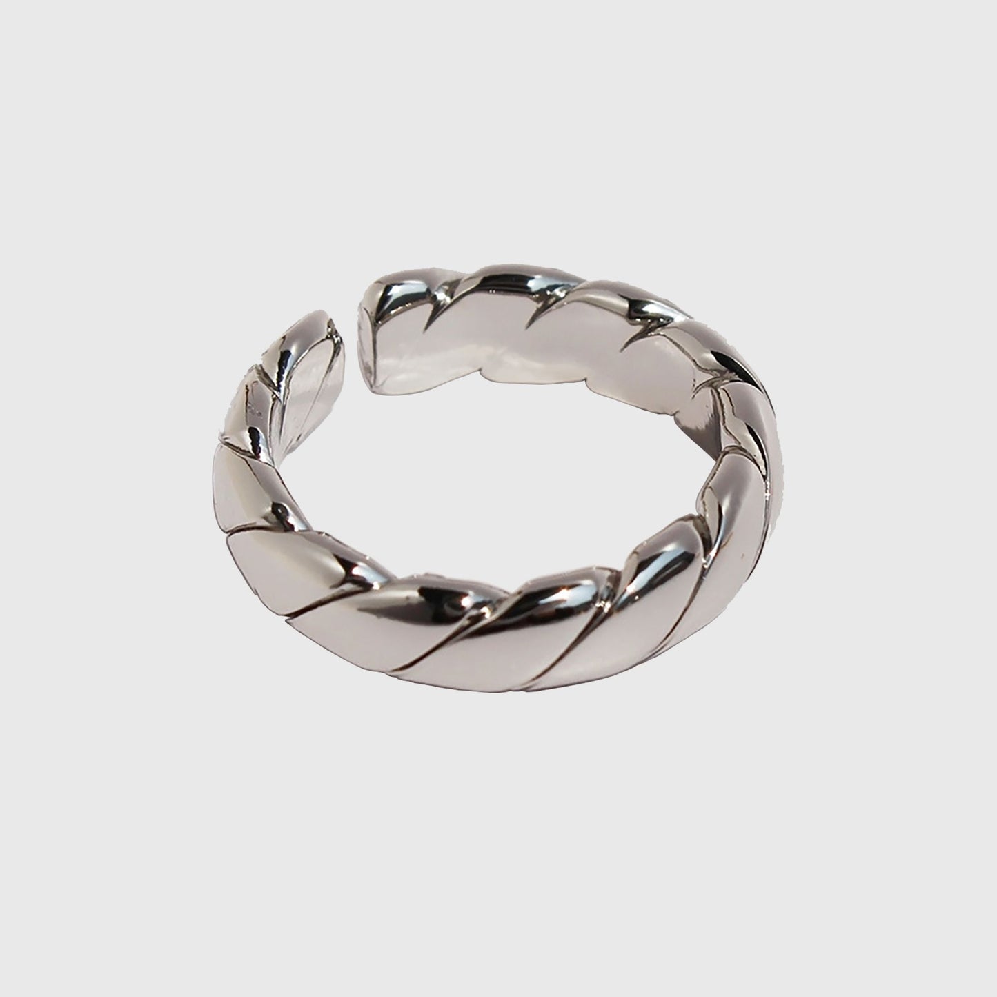 Women's Twisted Open Cuff Ring - Adjustable Statement Ring for Daily & Stylish Wear