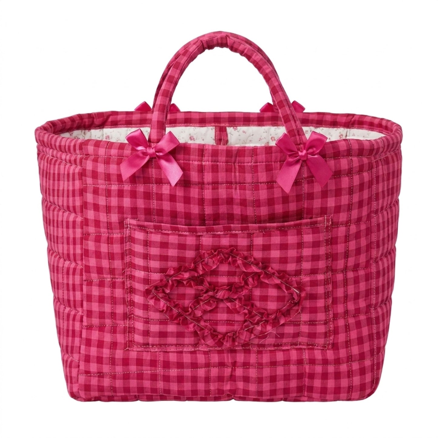 Large Quilted Storage Caddy Organizer Tote with Handles