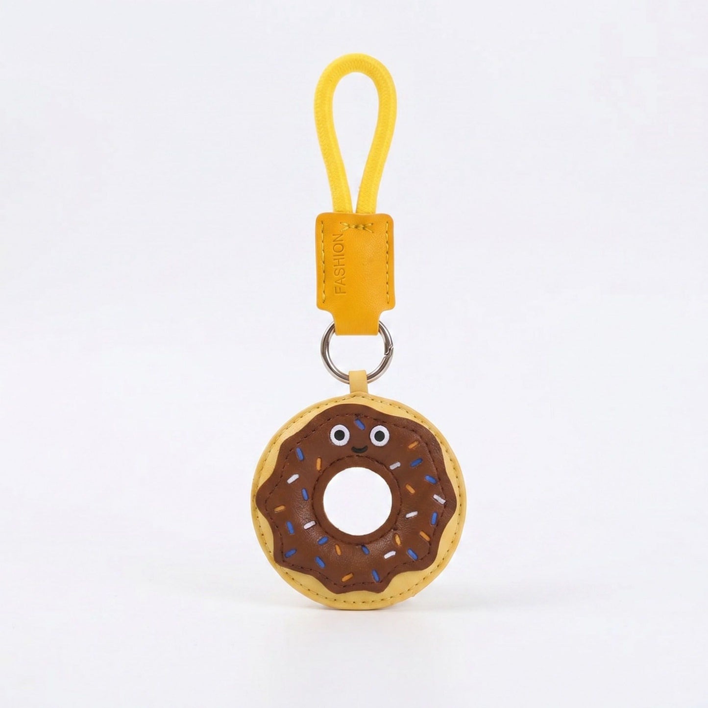 2-Piece Womens Padded Bag Charm with Hanging Strap and Stitched Detail