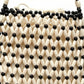 Beaded Crossbody Mini Bag with Long Strap Open Weave Wooden Bead Shoulder Purse Lightweight Small Handbag