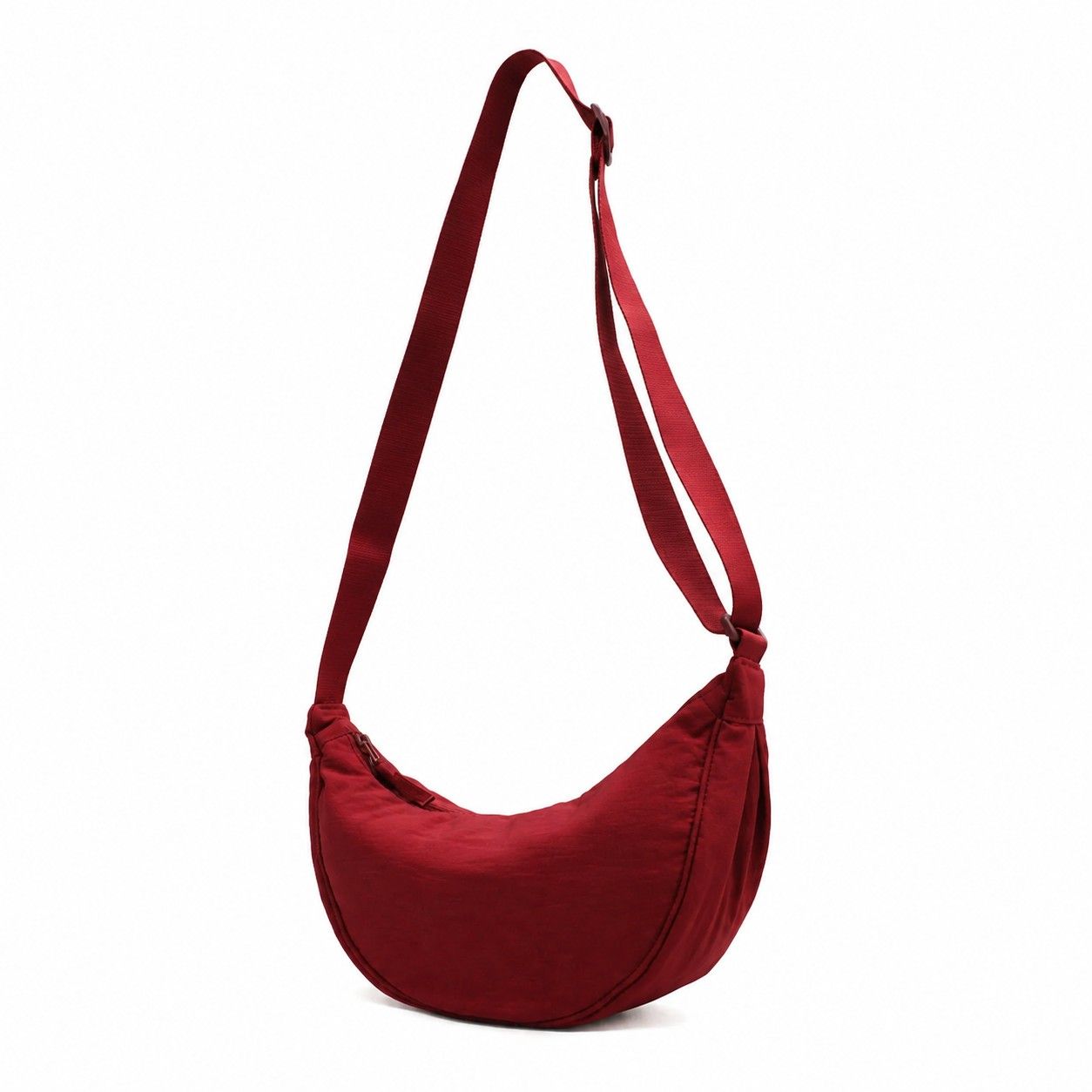 Nylon Crescent Crossbody Bag with Adjustable Strap Lightweight Casual Shoulder Bag