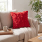 Plush Bow Textured Throw Pillow Cover Soft Decorative Cushion Cover for Sofa Bed Chair