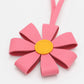 Pink Faux Leather Flower Bag Charm Purse Accessory with Loop Strap