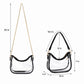 Clear PVC Crossbody Shoulder Bag with Zipper and Chain Strap