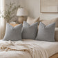 Textured Geometric Decorative Throw Pillow Cover Soft Accent Cushion Cover for Sofa Bed