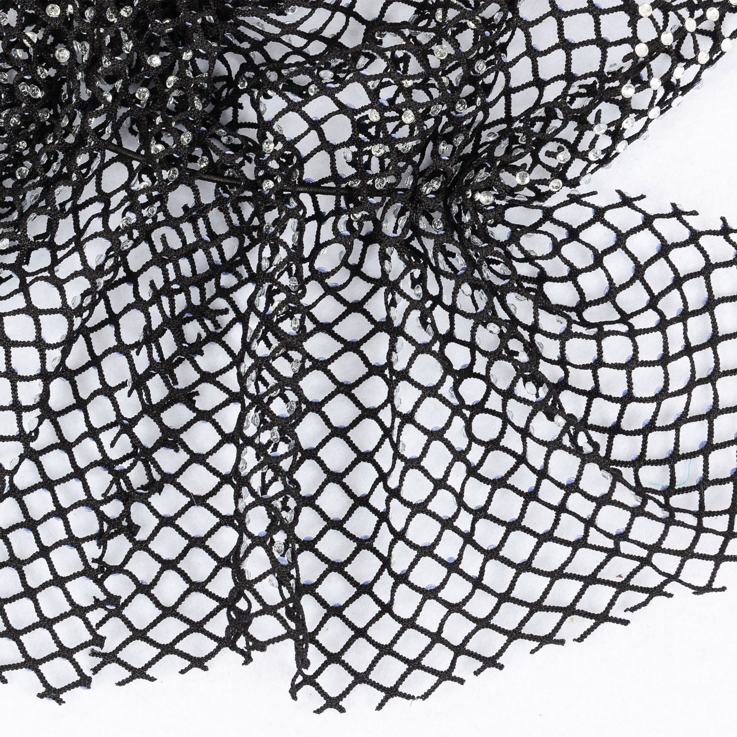 Rhinestone Mesh Head Wrap Sparkle Tie Back Hair Scarf