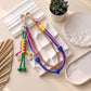 Layered Cord Chain Belt Loop Bag Charm
