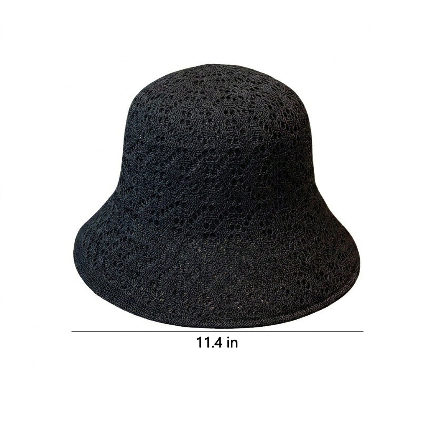 Crochet Bucket Sun Hat with Open Weave Texture and Flexible Brim Design