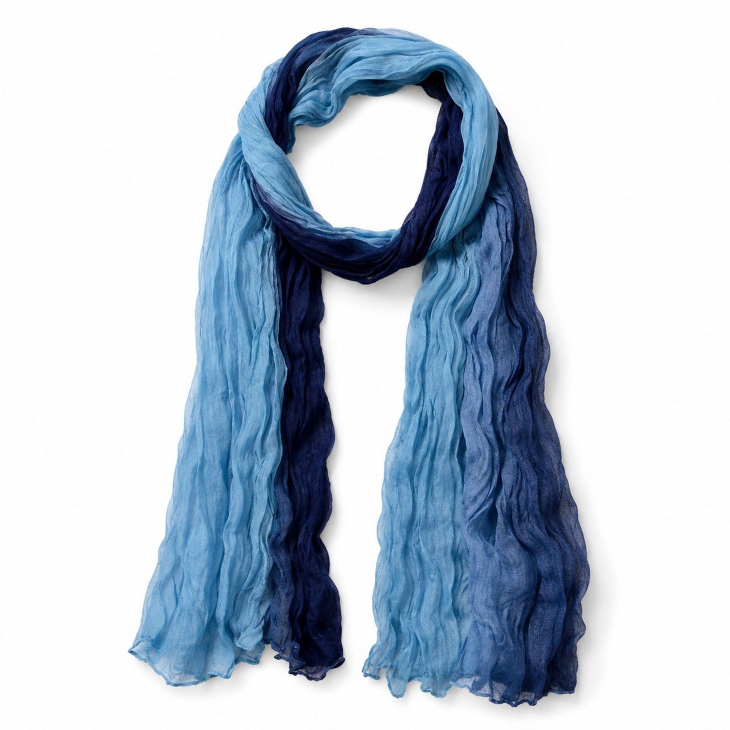 Lightweight Floral Crinkle Long Scarf