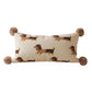 Dachshund Dog Print Decorative Throw Pillow Cover with Pom Pom Corners and Hidden Zipper
