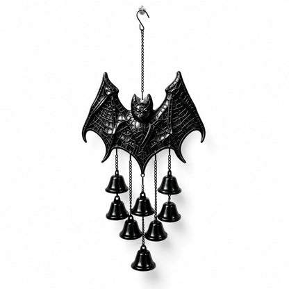 Halloween Metal Bat Wind Chime with Hanging Bells