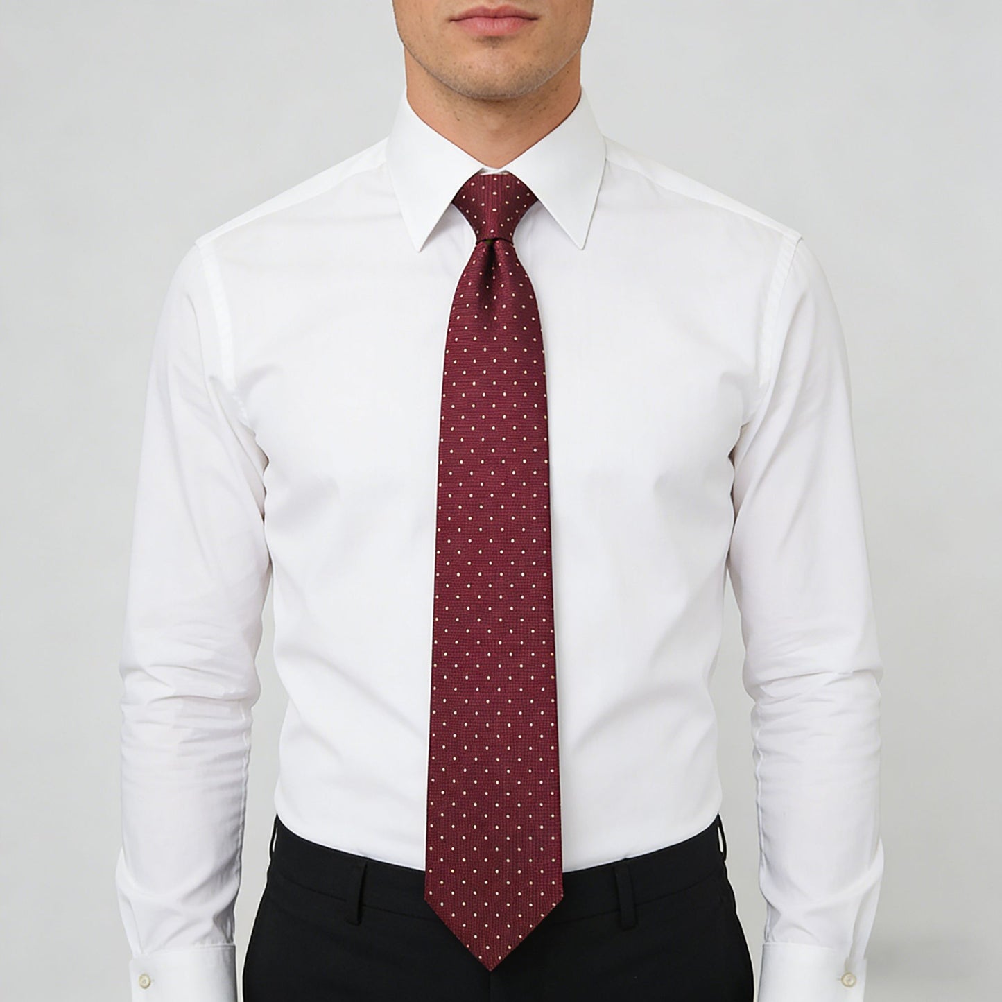 Men's Dot Pattern Tie Woven Formal Necktie for Business, Weddings & Daily Office Wear