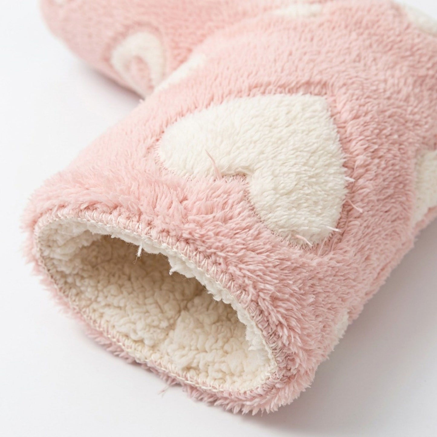 Fuzzy Heart Slipper Boots