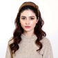 2pcs Textured Fabric Headband with Oversized Ring Accent 6.3x4.7x1.2in