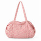 Leopard Print Barrel Shoulder Bag with Zip Closure and Interior Pockets