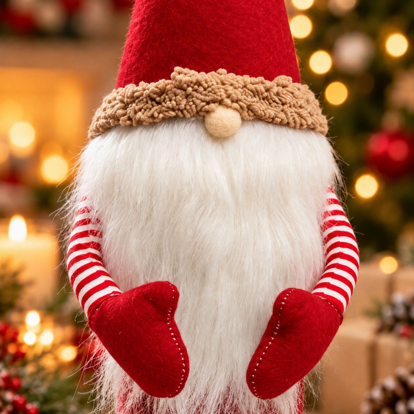 3pk Christmas Gnome Wine Bottle Covers