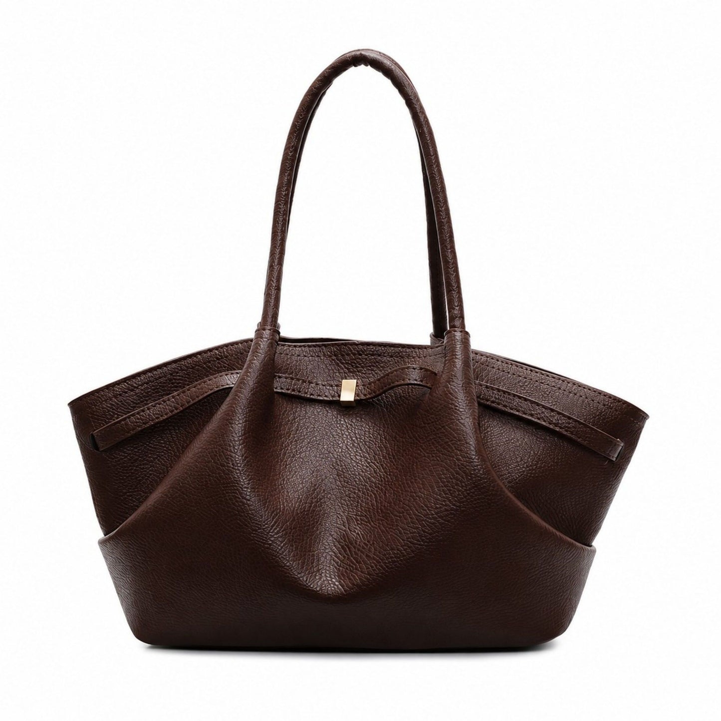 Large Capacity Pleated Shoulder Tote Bag