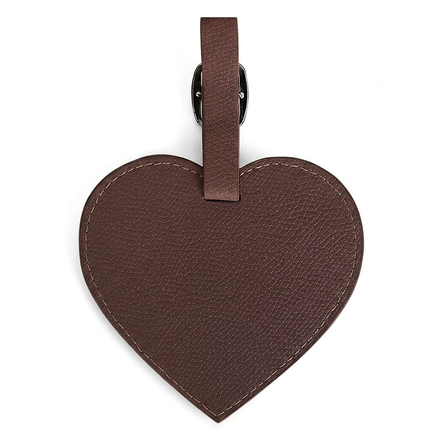 2 Pack Heart Shaped Luggage Tags with Buckle Straps