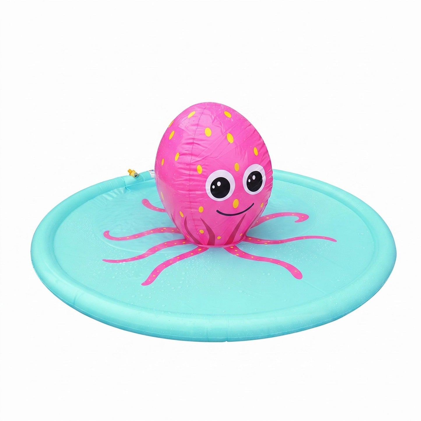 Kids Octopus Splash Pad Sprinkler Mat with Inflatable Center