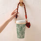 Braided Wrist Strap with Detachable Leaf Charm