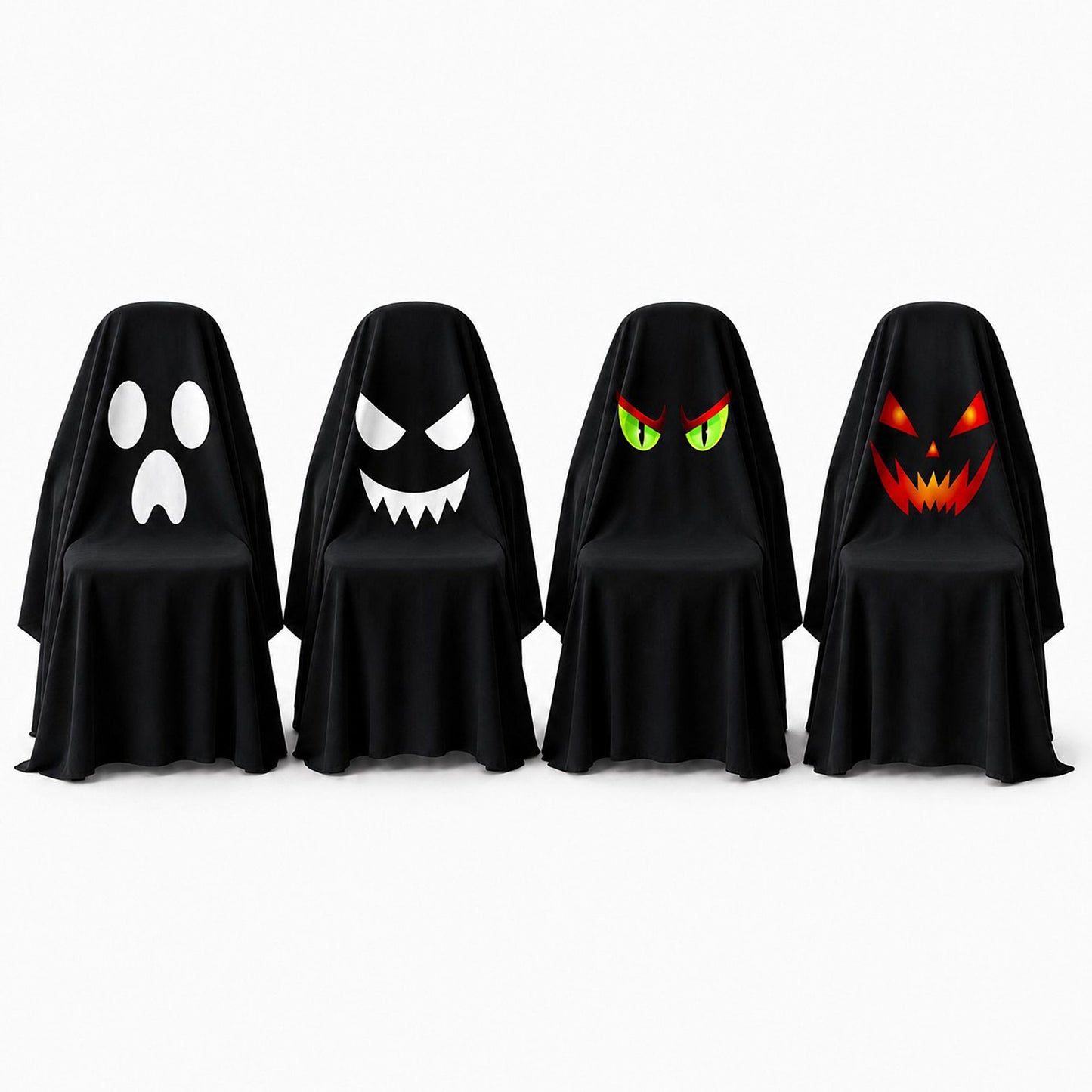 4 Pack Halloween Ghost Chair Covers Party Decorations