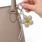 2 Pack Leopard Bag Charm Keychain with Beaded Tassel and Lobster Clasp