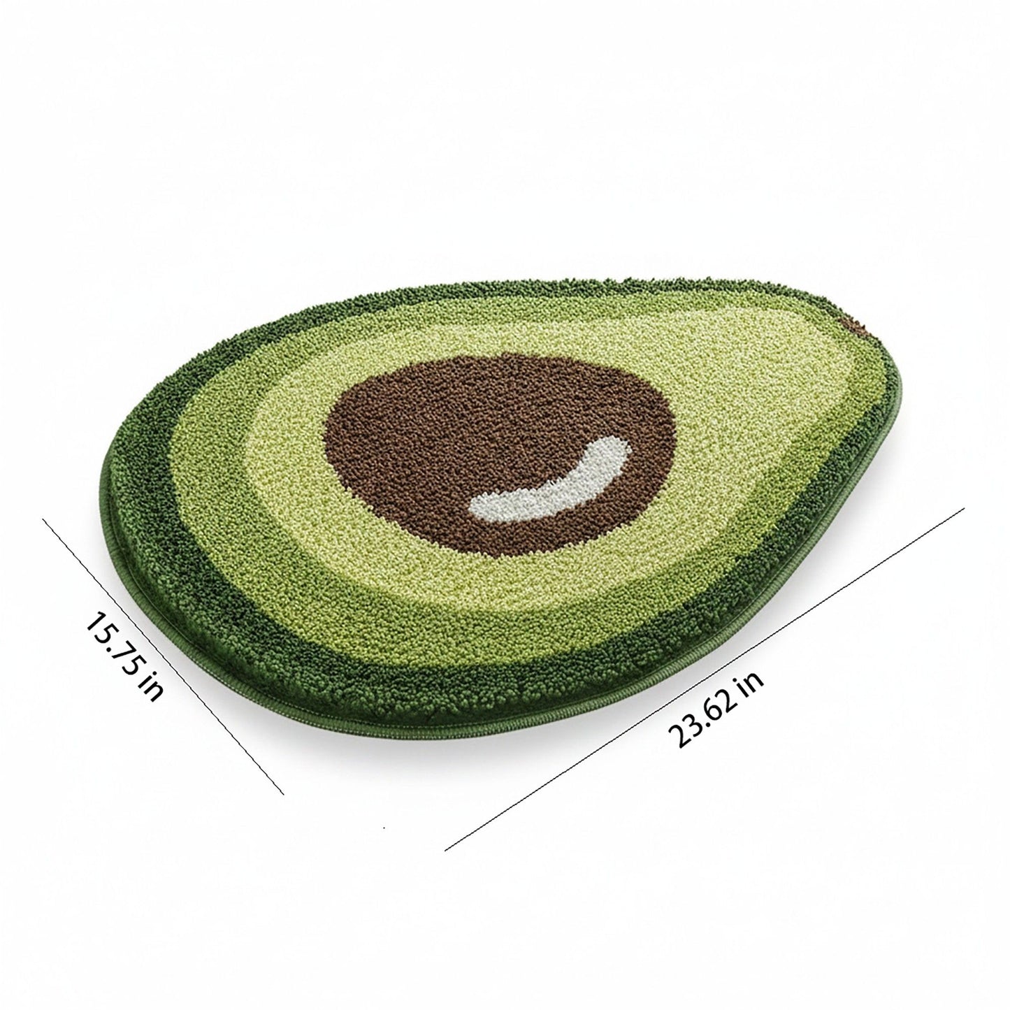 Tufted Floor Mat with Fruit Inspired Design Non Slip Backing Soft Plush Decorative Kitchen Bathroom Rug