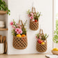Woven Hanging Basket Set for Fruit Produce and Wall Storage