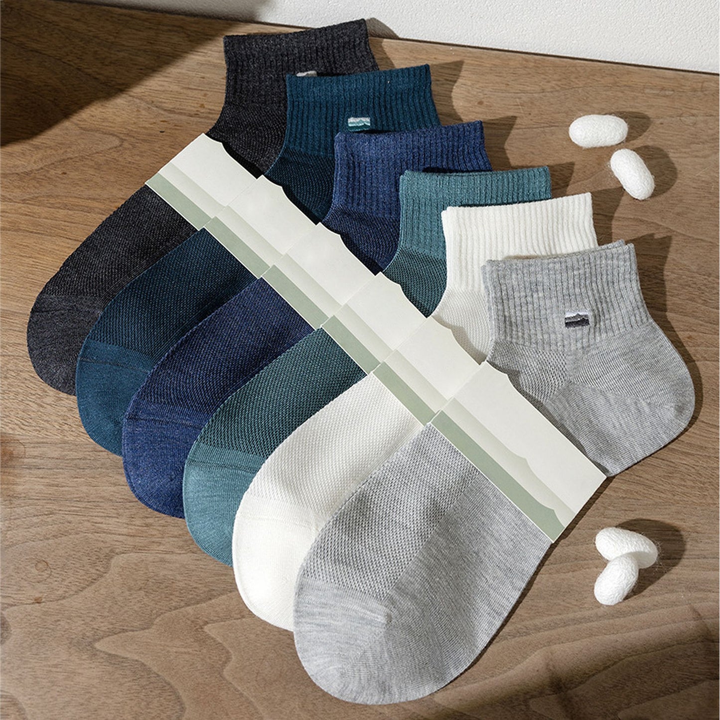 Men's 6pk Summer Breathable Mesh Ankle Socks