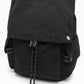 Canvas Flap Backpack with Drawstring Closure Side Pockets and Adjustable Shoulder Straps