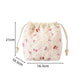 Quilted Drawstring Makeup Bag Large Capacity Portable Cosmetic Organizer Pouch