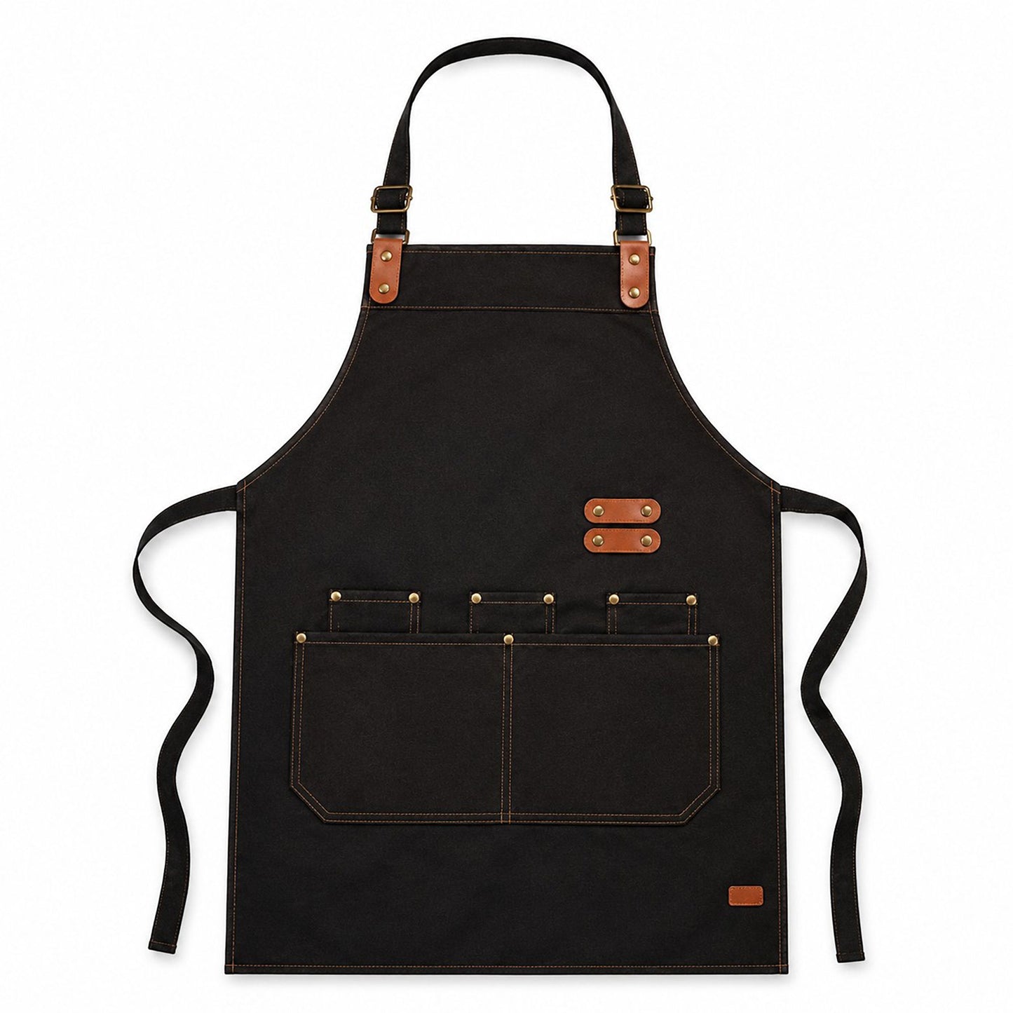 Water Resistant Canvas Bib Apron with Adjustable Straps and Pockets