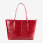 Crocodile Embossed Tote Bag Large Shoulder Handbag with Zipper Closure