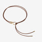 PU Leather Tie Waist Belt with Gold Tone Hook Accent 49.2in