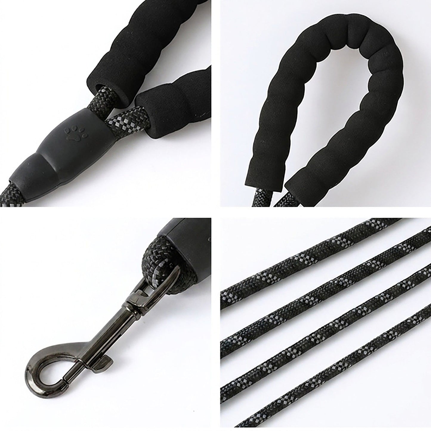 Pet Dog Leash Adjustable Nylon Rope with Comfortable Handle and Metal Clip for Small Medium Dogs