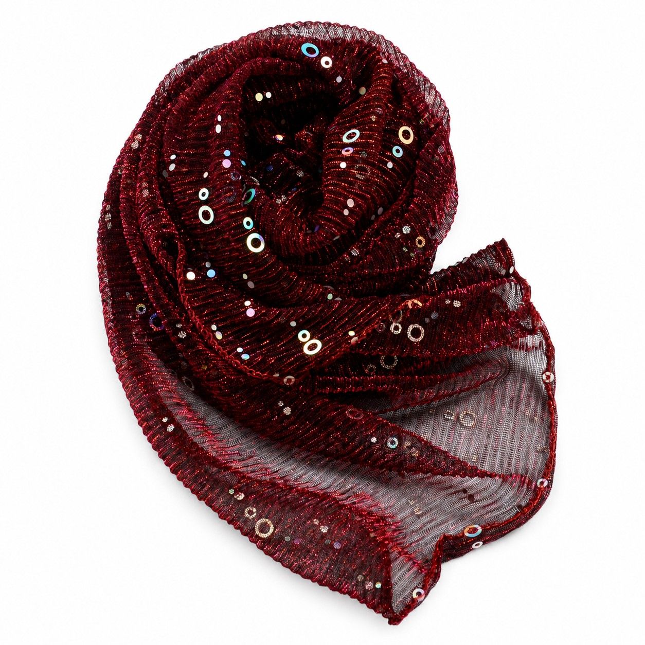 Sheer Sequin Oblong Scarf Lightweight Sparkle Mesh Shawl Wrap