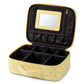 Polka Dot Travel Makeup Case with Dividers and Mirror