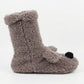 Fuzzy Dog Slipper Socks with 3D Ears US 5-10.5