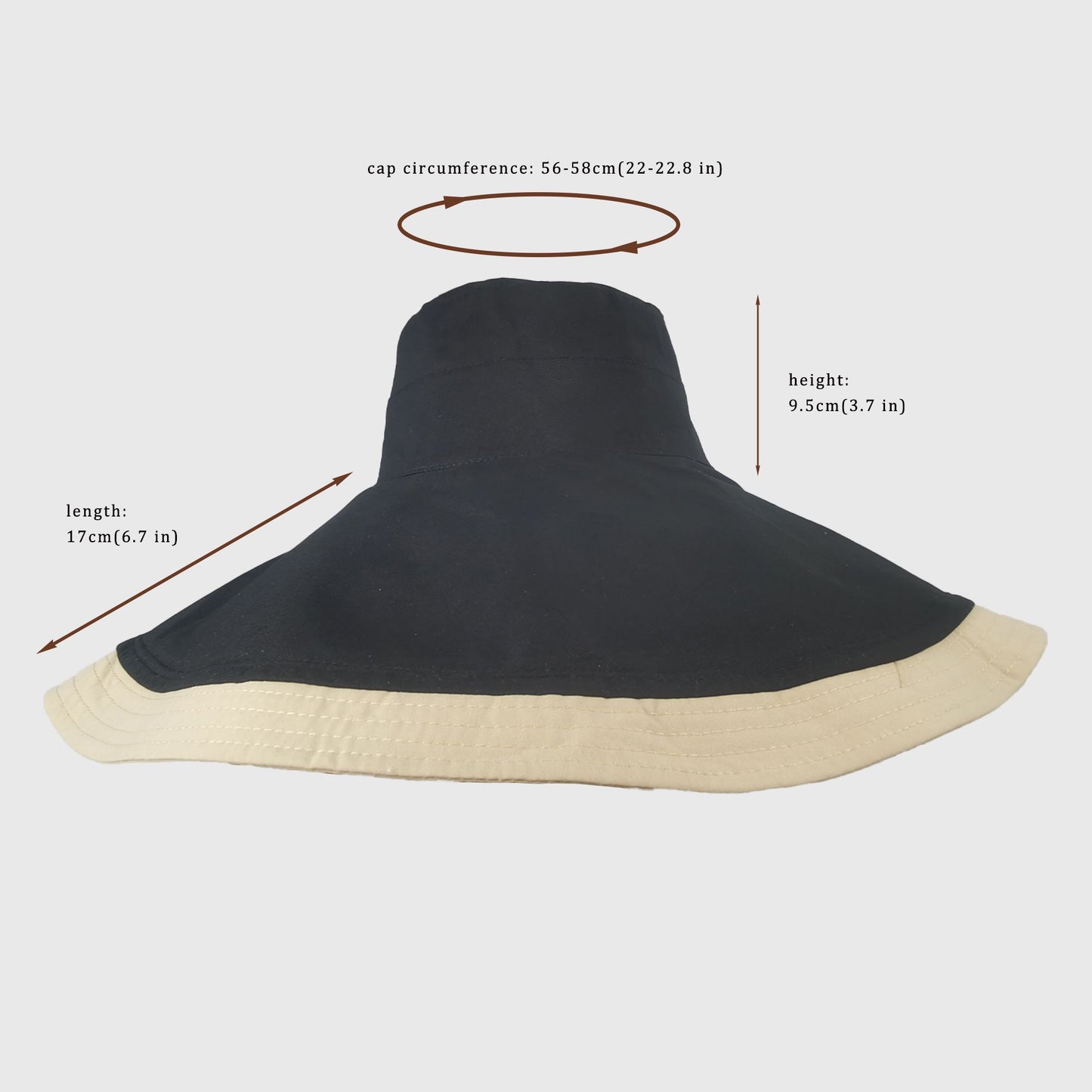 Women's Reversible Wide - Brim Sun Hat with Adjustable Chin Strap