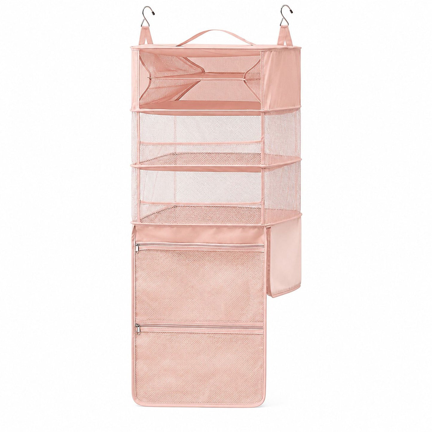 Hanging Travel Organizer with Shelves and Zippered Pockets