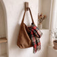 Faux Suede Hobo Shoulder Bag with Long Strap