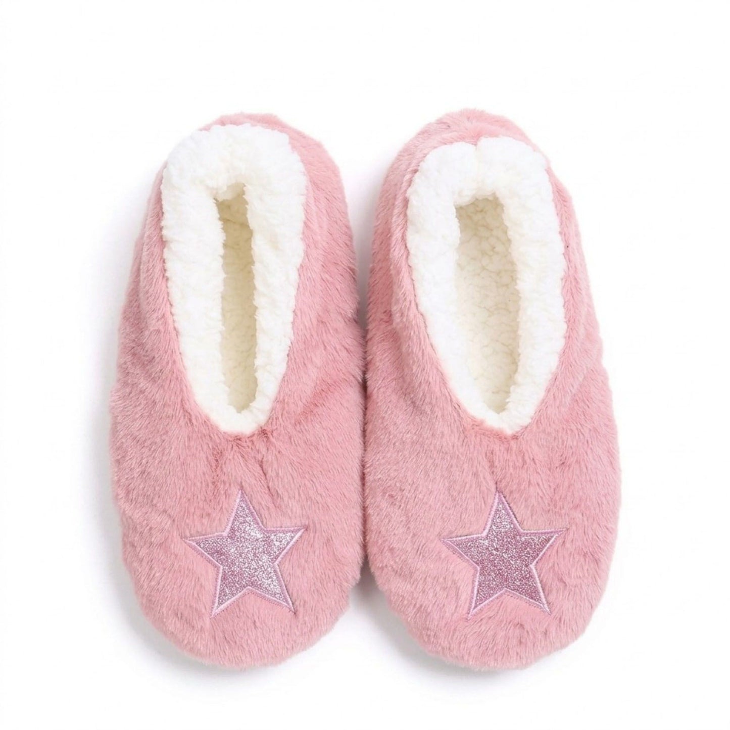Fuzzy Star Slipper Socks