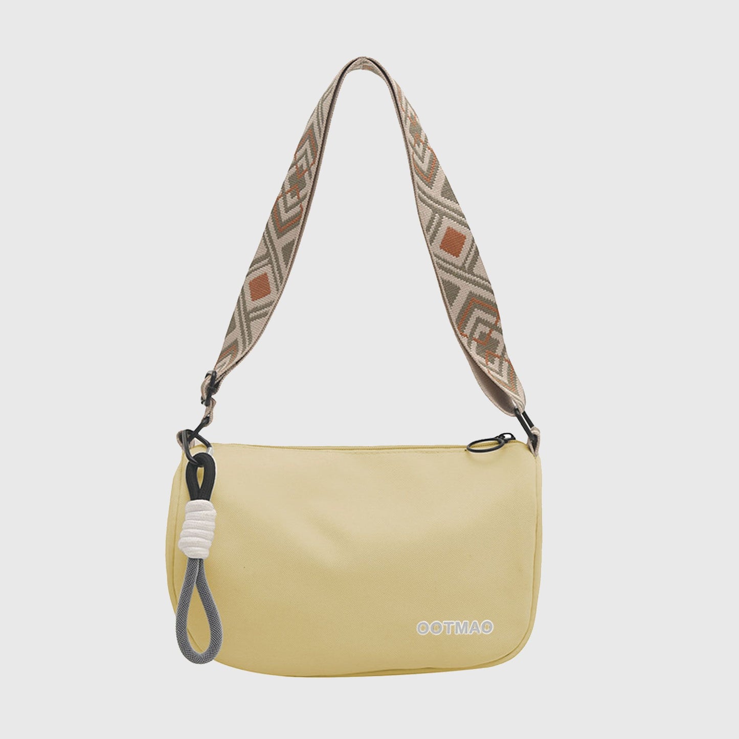 Soft Crossbody Bag - Adjustable Patterned Strap Shoulder Bag for Casual Daily & Stylish Outings