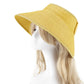 Women's Wide Brim Visor Hat with Bow Detail Adjustable Velcro Closure for Beach or Outdoor Protection