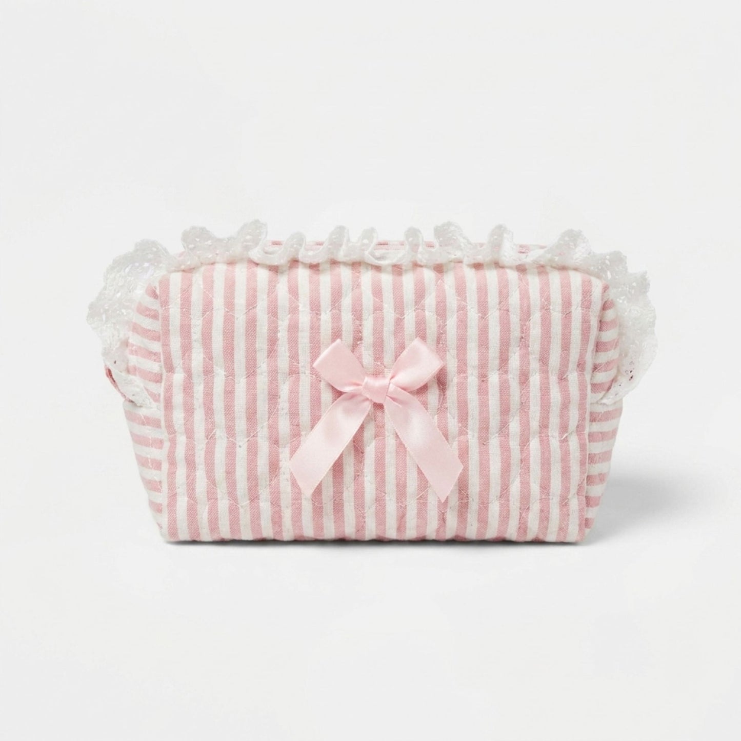 Quilted Makeup Bag Large Capacity Cosmetic Pouch Travel Toiletry Organizer