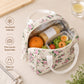Printed Insulated Lunch Tote Bag with Double Handles and Zip Closure