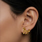 Bow Knot Stud Earrings with Open Loop Ribbon Design and Delicate Sculpted Details for a Feminine Elegant Look