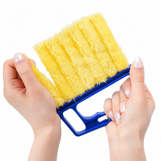 4-Piece Microfiber Blind Duster Set with Handheld Slat Cleaning Handles for Window Blinds and Vents