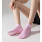 4 Pairs Ankle Grip Yoga Socks Soft Cotton Non-Slip Bottom Striped Cuff