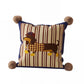 Dachshund Dog Print Decorative Throw Pillow Cover with Pom Pom Corners and Hidden Zipper